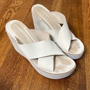 Fabio Rusconi Suede and Leather Platform Wedge Size 40